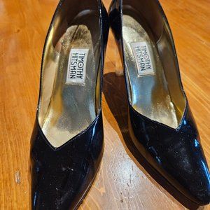 Bathsheba black patent heels